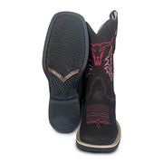 Bota Feminina Texana Bico Quadrado Couro Legítimo Rodeio