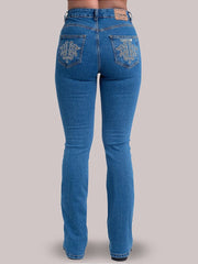 Calça Texan Line Bordada Country Feminina Flaer Texas Farm