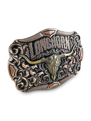 Fivela Estilo Country Long Horn Metal Cavalo Cavalgada Top