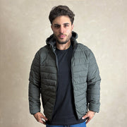 Jaqueta Casaco Masculino Blusa Puffer Inverno Zíper Verde