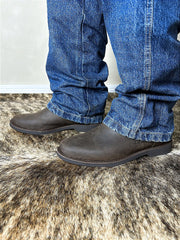 Botina Masculina Country Bico Redondo Couro Genuíno Zebu Gel