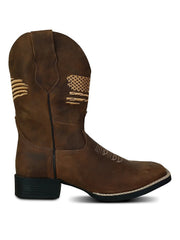 Bota Texana Masculina Country Cano Alto Cowboy Couro Top