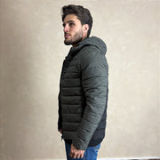 Jaqueta Puffer Bobojaco Capuz Removível Blusa De Frio Verde