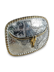 Fivela Estilo Country Long Horn Metal Cavalo Cavalgada Top