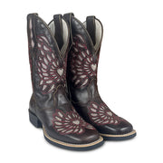 Bota Feminina Texana Country Bico Quadrado Brilho Cavalgada