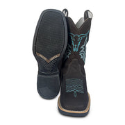 Bota Feminina Texana Bico Quadrado Solado Borracha Rodeio
