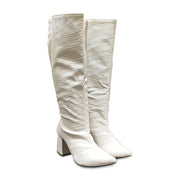 Bota Feminina Cano Longo Montaria Preta Bico Fino Original