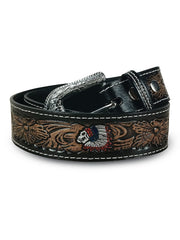 Cinto Country Americado Texano Rodeio Preto Marrom Caveira