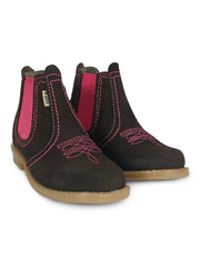 Bota Botina Infantil Rodeio Cowboy Couro Cano Curto Agro Top