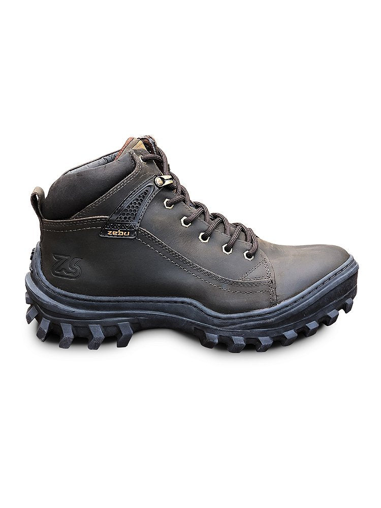 Tenis Masculino Coturno Militar Zebu Couro Country Trilha