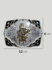 Fivela Country Master Western Bull Rider Quadrada Cowboy