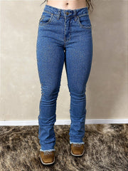 Calça Jeans Feminina Flare Boot Cut Lycra American Country