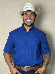 Camisa Country Xadrez Manga Curta Masculina Western Texas