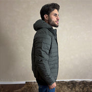 Jaqueta Casaco Masculino Blusa Puffer Inverno Zíper Verde