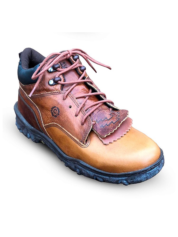 Tenis Country Coturno Classic Couro Atlantic Bico Redondo