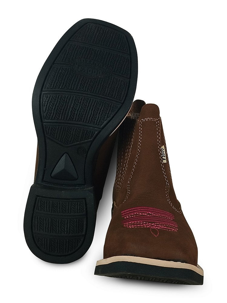 Botina Feminina Country Cano Baixo Confortável Bico Quadrado