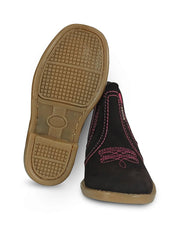 Bota Botina Infantil Rodeio Cowboy Couro Cano Curto Agro Top