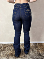 Calça Jeans Feminina Flare Boot Cut Lycra American Country