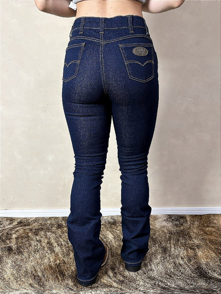 Calça Jeans Feminina Flare Boot Cut Lycra American Country