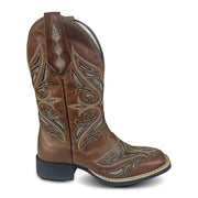 Bota Feminina Texana Bico Quadrado Solado Brilho Rodeio Top