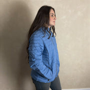 Jaqueta Feminina Puffer Nylon Casaco Bobojaco Premium Azul