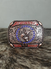 Fivela Master Bucking Bull Rider Cowboy Country Bronze