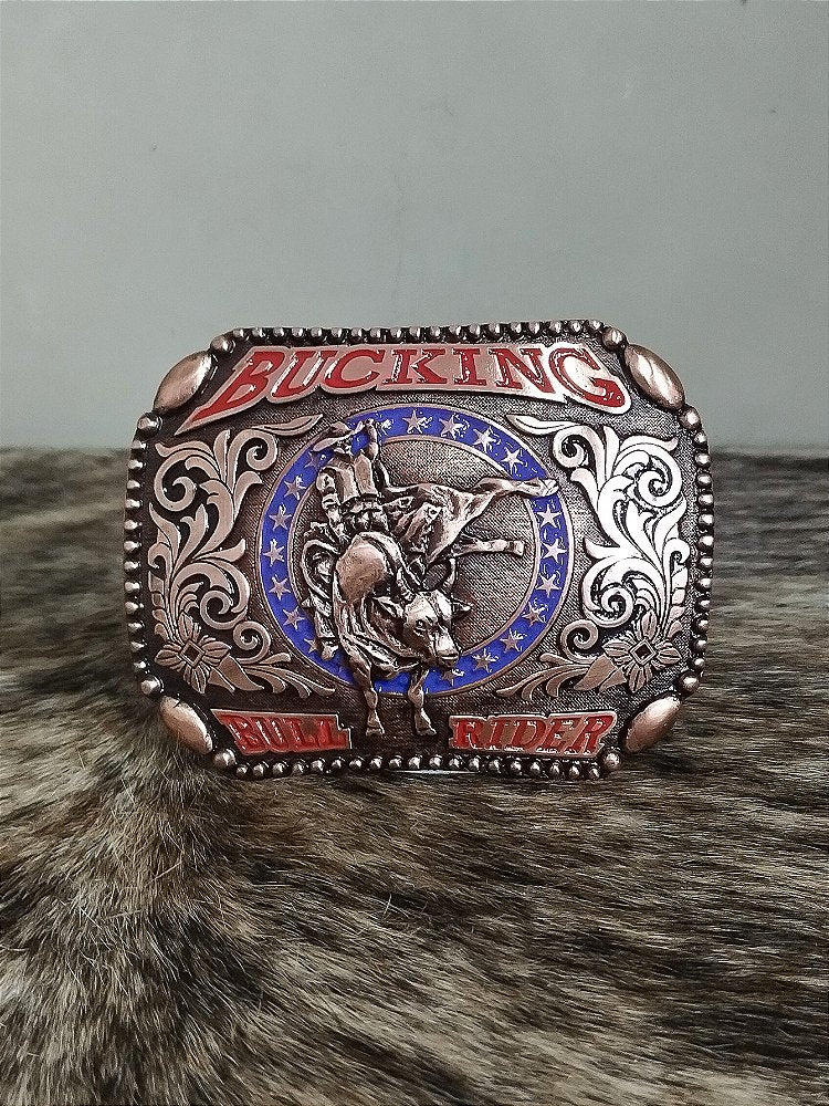 Fivela Master Bucking Bull Rider Cowboy Country Bronze
