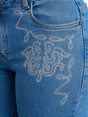 Calça Texan Line Bordada Country Feminina Flaer Texas Farm