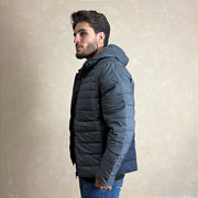 Jaqueta Puffer Bobojaco Capuz Removível Blusa De Frio Cinza