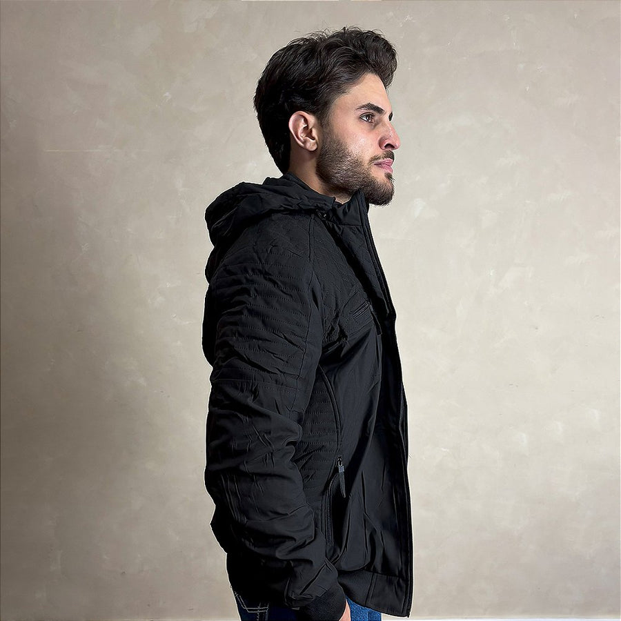 Jaqueta Bobojaco Masculina Forrada Estilosa Casaco Preto