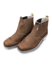 Botina Country Masculino Homem Rodeio Cowboy Trabalho Agro