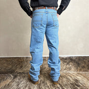 Calça Jeans Masculina Country 100% Algodão Barra Larga Agro