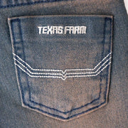 Calça Jeans Infantil Texas Farm Flare Elastano Bordada Agro
