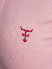 Camiseta Texas Farm Polo Feminina Original Agro Rosa Claro