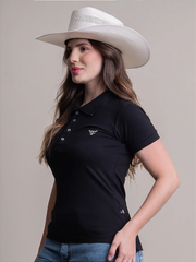 Camiseta Texas Farm Polo Feminina Original Premium Preto