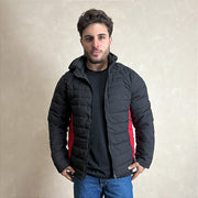 Jaqueta Puffer Bobojaco Capuz Removível Blusa De Frio Preto