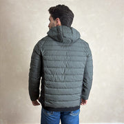 Jaqueta Puffer Bobojaco Capuz Removível Blusa De Frio Verde