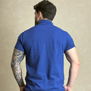 Camiseta Texas Farm Polo Masculina Country Original Azul