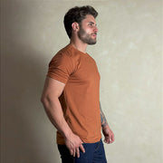 Camiseta Masculina Country Marrom Manga Curta Paint Horse