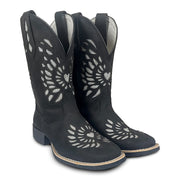 Bota Feminina Texana Bico Quadrado Solado Brilho Rodeio Top