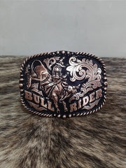 Fivela Bull Rider Bronze Master Country Cowboy Rodeio Western
