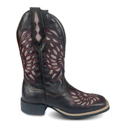 Bota Feminina Texana Country Bico Quadrado Brilho Cavalgada