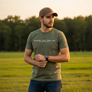 Camiseta Manga Curta Verde Masculina Country Estampada Tx