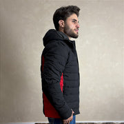 Jaqueta Puffer Bobojaco Capuz Removível Blusa De Frio Preto