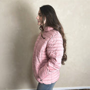 Jaqueta Feminina Puffer Nylon Casaco Bobojaco Premium Rosa