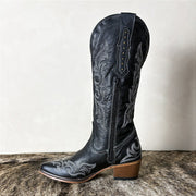 Bota Country Montaria Feminina Couro Cano Longo Zíper Texana