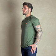 Camiseta Masculina Country Verde Manga Curta Paint Horse