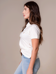 Camiseta Texas Farm Polo Feminina Original Premium Branca