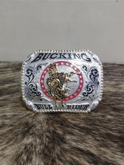 Fivela Cowboy Country Bull Rider Master Cromada Rodeio