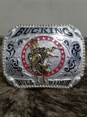 Fivela Cowboy Country Bull Rider Master Cromada Rodeio